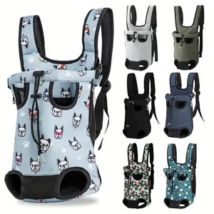 Portable Pet Backpack for Cats & Dogs, Adjustable Straps, Ideal for Hikes, Inner Safety Clip Prevents Escapes, 1pc Travel Gear