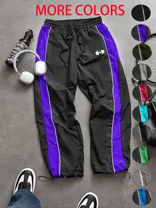 Men's Fashion Casual Sports Pants, Unique Print, Loose Fit, Waist Drawstring, Adjustable Ankle Elastic Rope, Perfect for Daily Wear