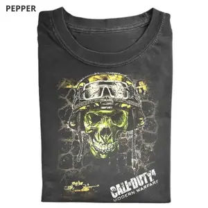 Call of Duty Modern Warfare Shirt, Vintage Military Skull T-shirt, Retro Soldier Helmet Tee, Gaming Gift - Vintage Graphic Tee – Menswear & Womenswear – Streetwear Tops – Casual Cotton Crewneck Shortsleeve T-shirt