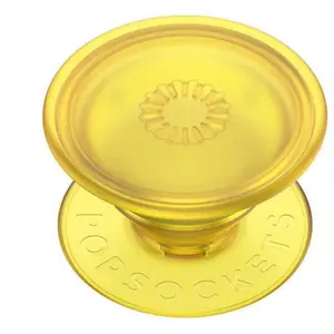 PopSockets PopGrip Checker Cell Phone Grip & Stand -Neon Jolt Yellow Smiley Melt