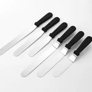 6Pcs Icing Spatulas, Professional Cake Angled Offset Spatula with 6/8/10inch Stainless Steel Blades - Thickened Frosting Knife with Plastic Handle for Cake Decorating, Pastry & Baking Kitchenware (Straight/Angled Lcing Spatula) - Home Improvement.