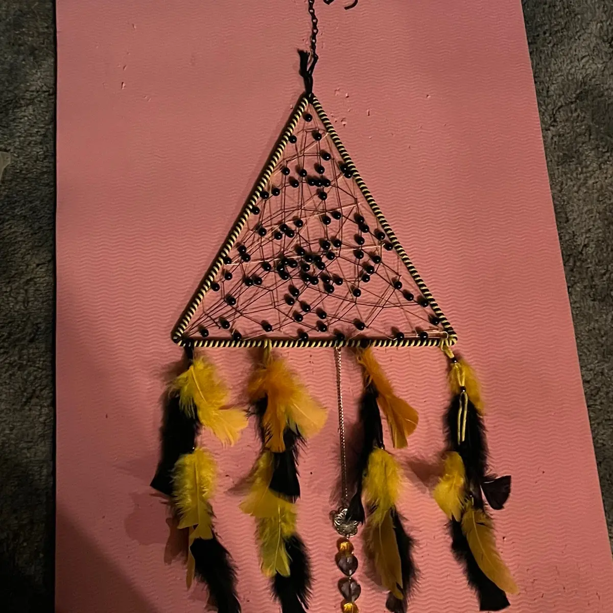 Traingle Black and Yellowe Dream Catcher