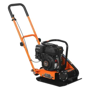 fathersdaygift VEVOR Plate Compactor, 6.5 HP 196CC Gas Engine, 5600 VPM Vibrating Ground Rammer, 2360 lbs Compaction Force, 20.1x 15 in Plate, Walk Behind Compactor for Paver Landscaping, Asphalt, Foundation, Soil