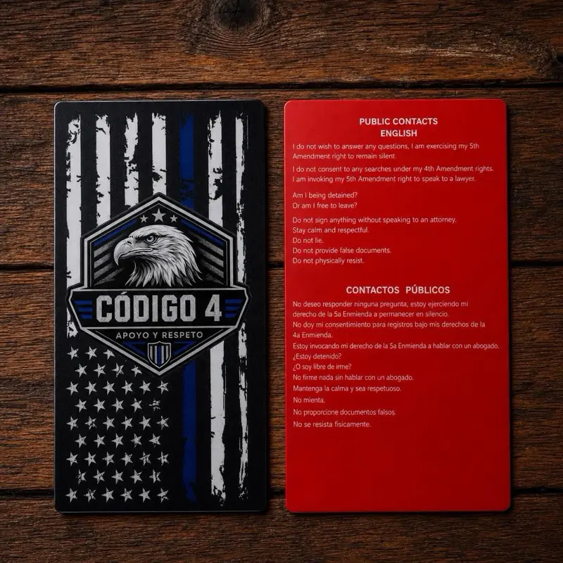 1 unidad: Sticker Código 4 Águila – Edición Línea Azul – Apoyo y Respeto