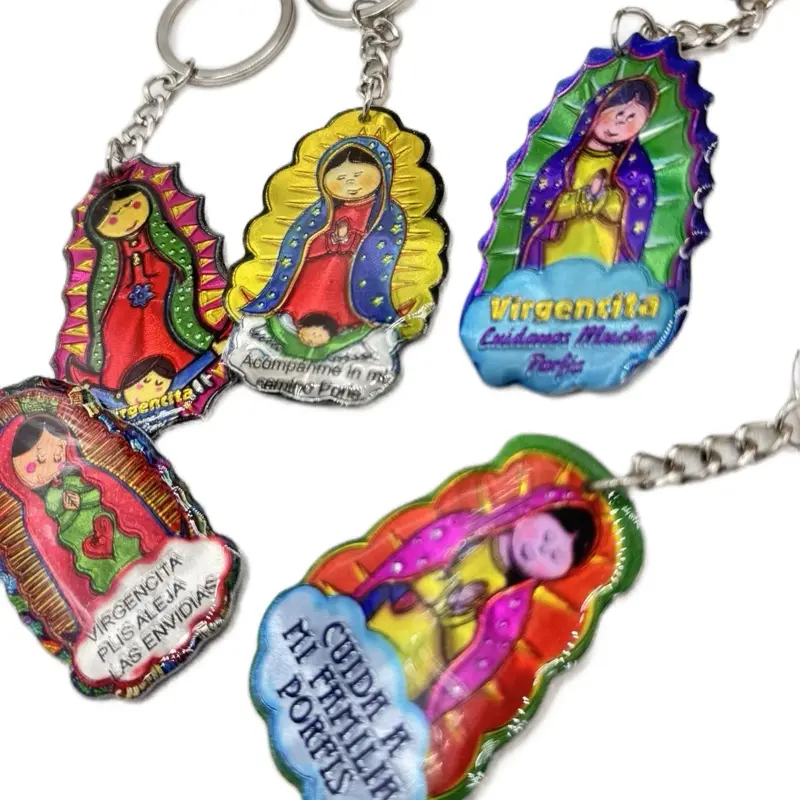 12pcs Religious Virgin Mary Faith Keychain Charms Multipack - Practical Ceremony Gifts, Baptism Party Favors for Festive Party Bag Fillers, Keychain Charm