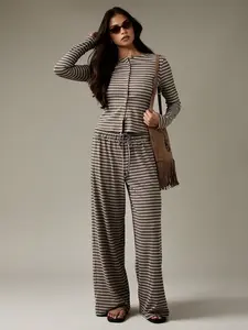 MISSGUIDED Button Through Ribbed Co Ord Set