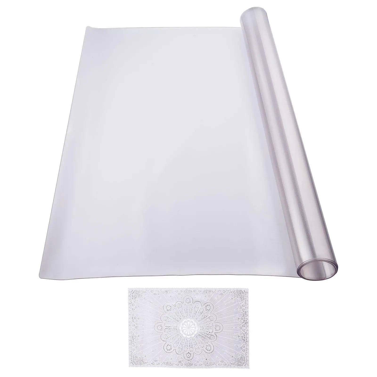 【Summerfinds】VEVOR Plastic Table Cover 24 x 48 Inch 1.5 mm Thick Frosted Table ProtectorRectangle PVC Desk MatWaterproof & Easy Cleaning Desk Pad Tableclothfor Office Dresser Dining Room Table Night Stand