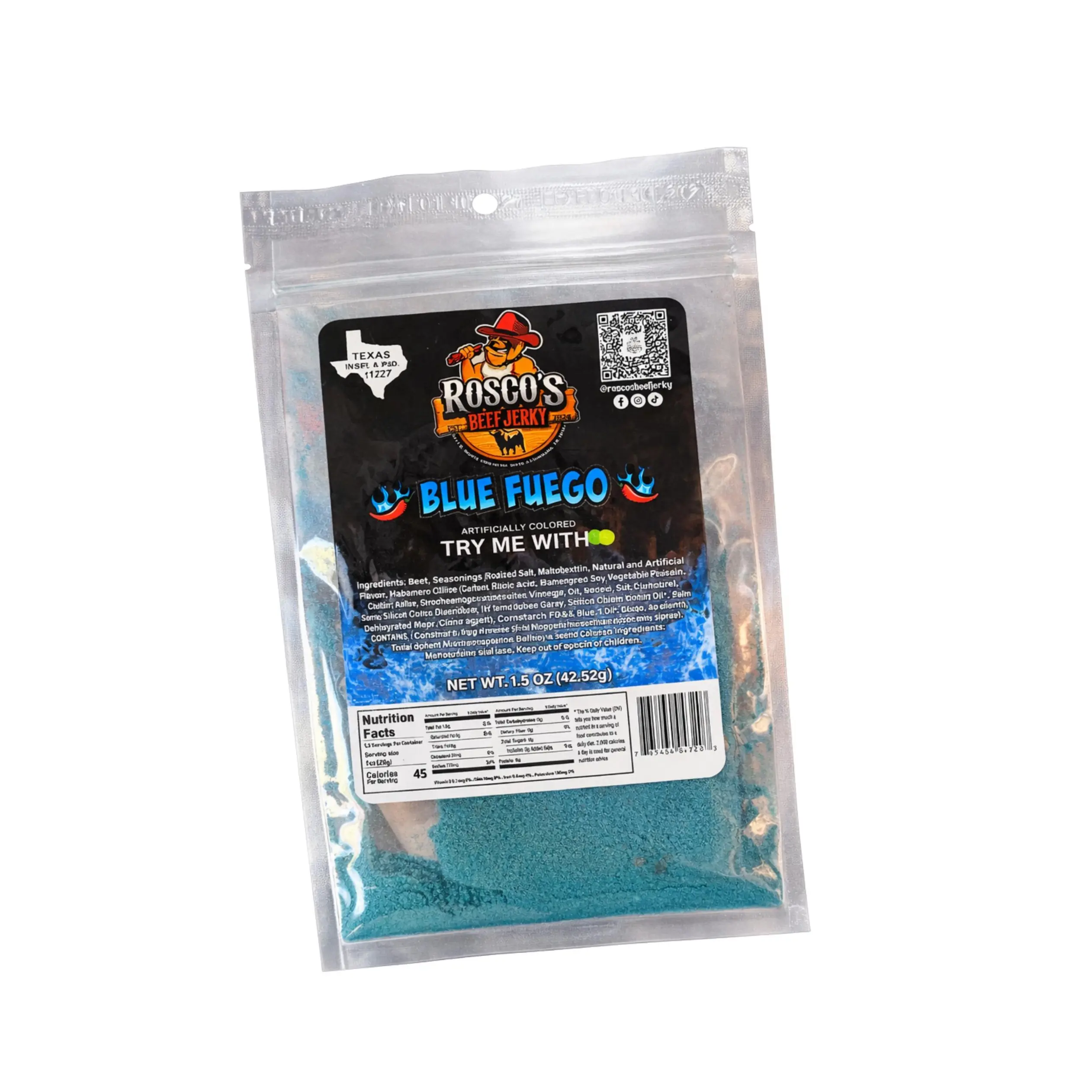 Rosco's BLUE FUEGO Beef Jerky