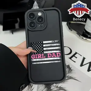 TPU Phone Case for iPhone 15 16 14 Pro Max 13 12 11 XR XS Plus E Girl Dad Pattern Pocket-Friendly Shockproof Silicone Protective Soft Smartphone Casing