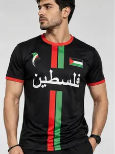 2026 New Palestine Football T-Shirt, Summer Unisex Sports Tee, Gaza Kids T-Shirt, Casual Long Sleeve Slim Fit, All Seasons Gift Wholesale