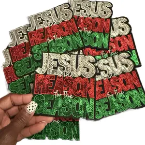 Shiny Jesus Is The Reason For The Season Patch (Middle Size)