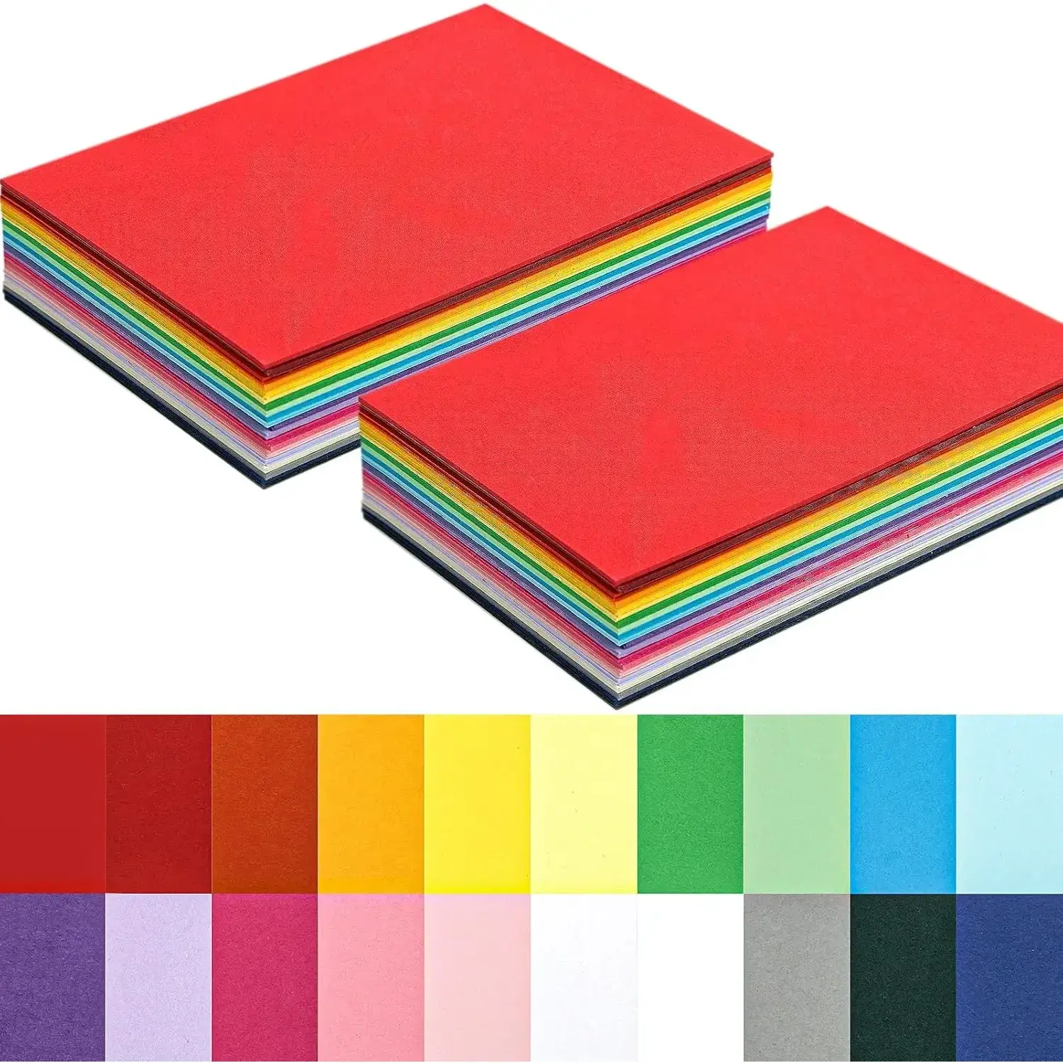 100 Sheets Rainbow Colored Cardstock Index Card Blank Colorful Thick Paper 92LB/250gsm Cards Stock for Invitations, Postcards, Photos, DIY Crafts Greeting Card Making Scrapbook Supplies (4 x 6Inch)