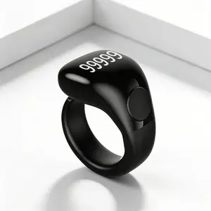 Digital Tasbih Counter Ring – APP Synced Zikr Counter with 33/99 Dhikr Vibration Alert, Silent Waterproof Button Design, Minimal Digital Prayer Ring Muslim Daily