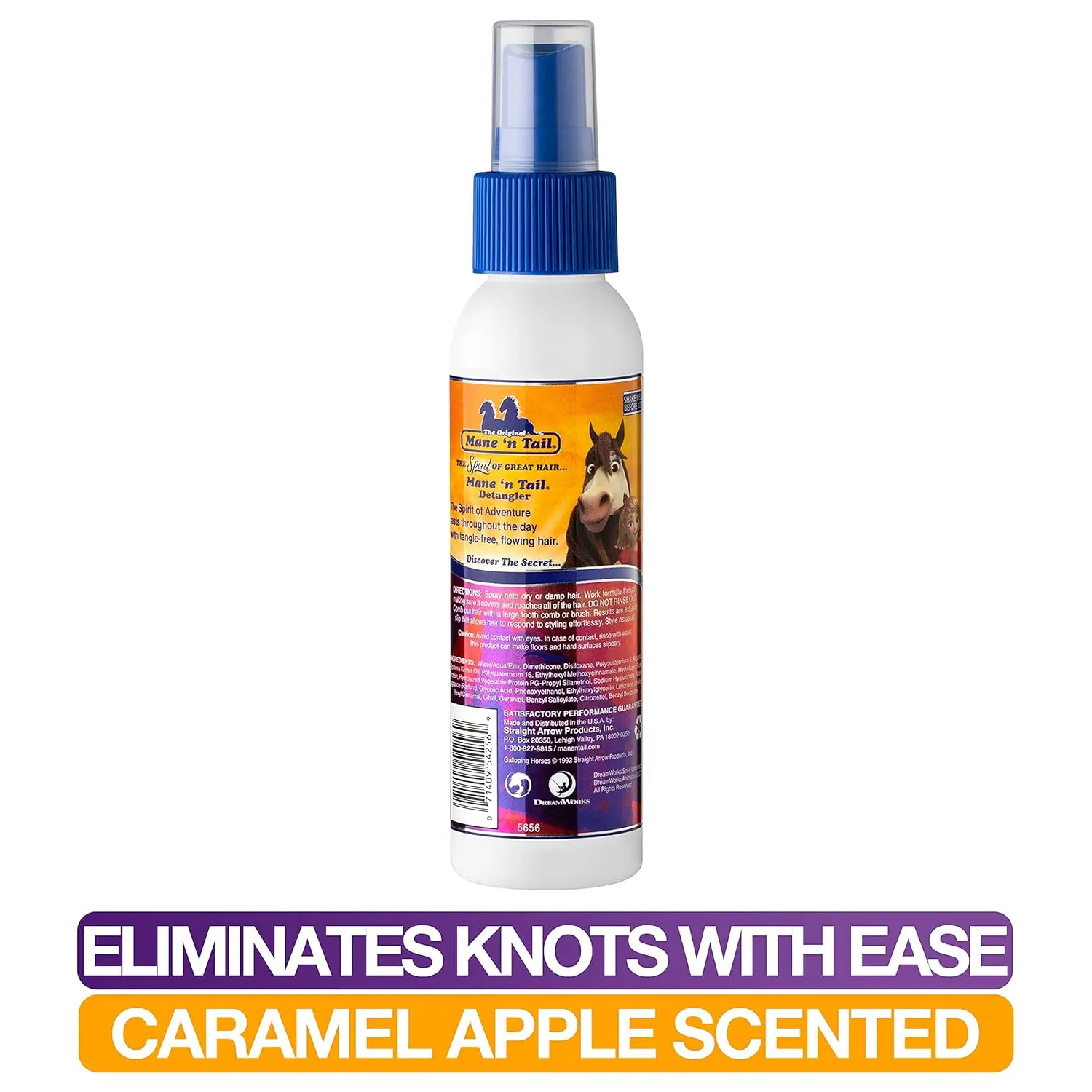 Mane 'n Tail Spirit Untamed Detangler – Caramel Apple Scented, Super Soft Formula for Silky, Shiny Hair (3.4 oz)