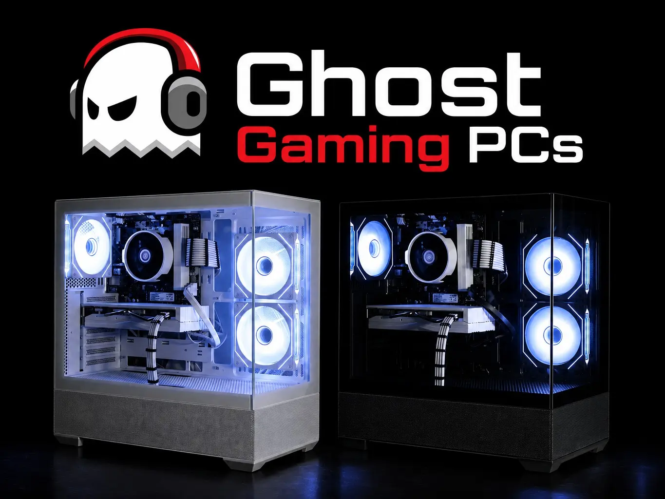Ghost Gaming PCs Custom Gaming Desktop PC – AMD Ryzen 5 2600, Radeon RX 580 8GB, 16GB DDR4 RAM, 512GB NVMe SSD, WiFi, RGB, Windows 11 Pro