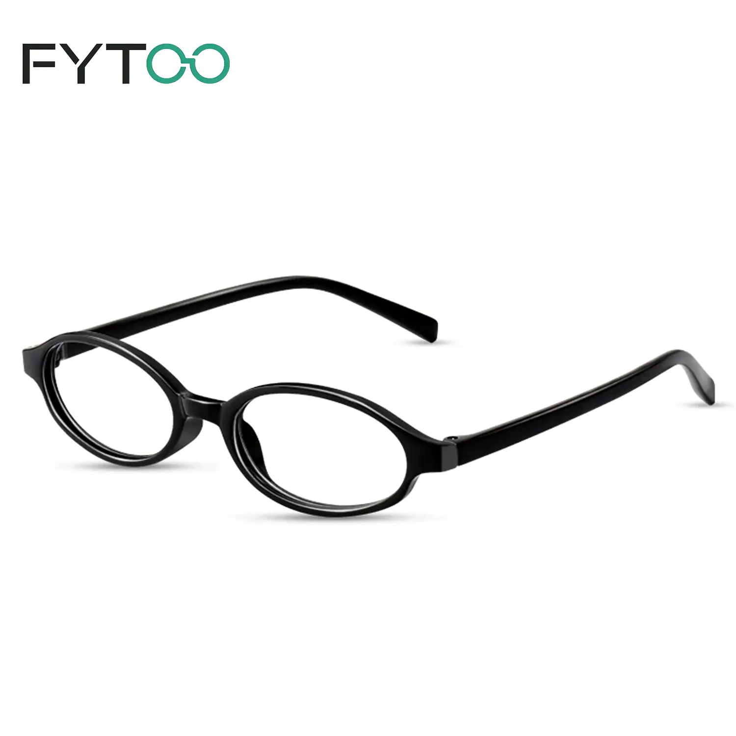 FYTOO Women's Vintage Oval Eyeglasses, Lightweight Minimalist Resin Full Rim Frames with Replaceable Lenses for Daily Wear, Female