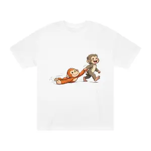 Punch the Monkey & Plush Orangutan 10% Donated to Wildlife Society, cute monkey t shirt cartoon animal graphic tee funny monkey shirt white cotton casual top kids adults unisex kawaii aesthetic playful design summer outfit trending tiktok shop gift idea