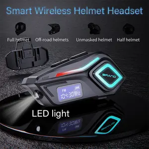 2026 new smart motorcycle Bluetooth helmet headset, power display, 800 mAh large battery, dust and water resistant, one-click voice assistant, suitable for all helmets