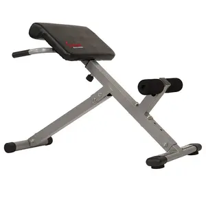 Sunny Health & Fitness Foldable Hyperextension Roman Chair w/Back Extension, Home Gym Sit Up Bench for Glute & Ab Workouts, Optional Adjustment Incline & Multi-Function Heavy-Duty Exercise Equipment
