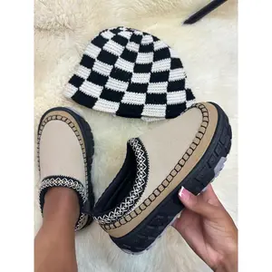 THE HEAT Sand Nude Faux Suede Slip On Clog - Closed Toe