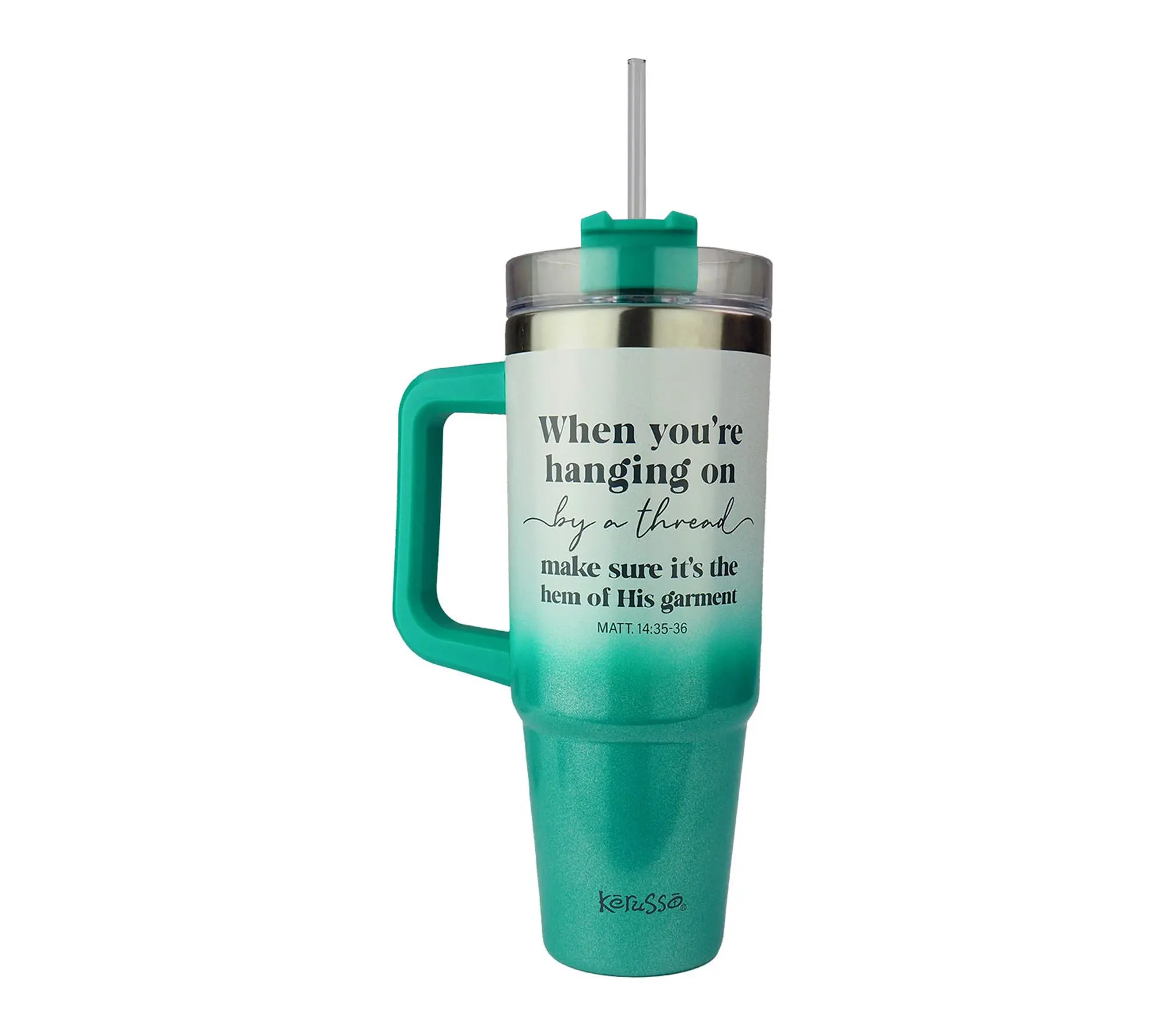 Kerusso 30 oz Mug With Straw Stainless Steel