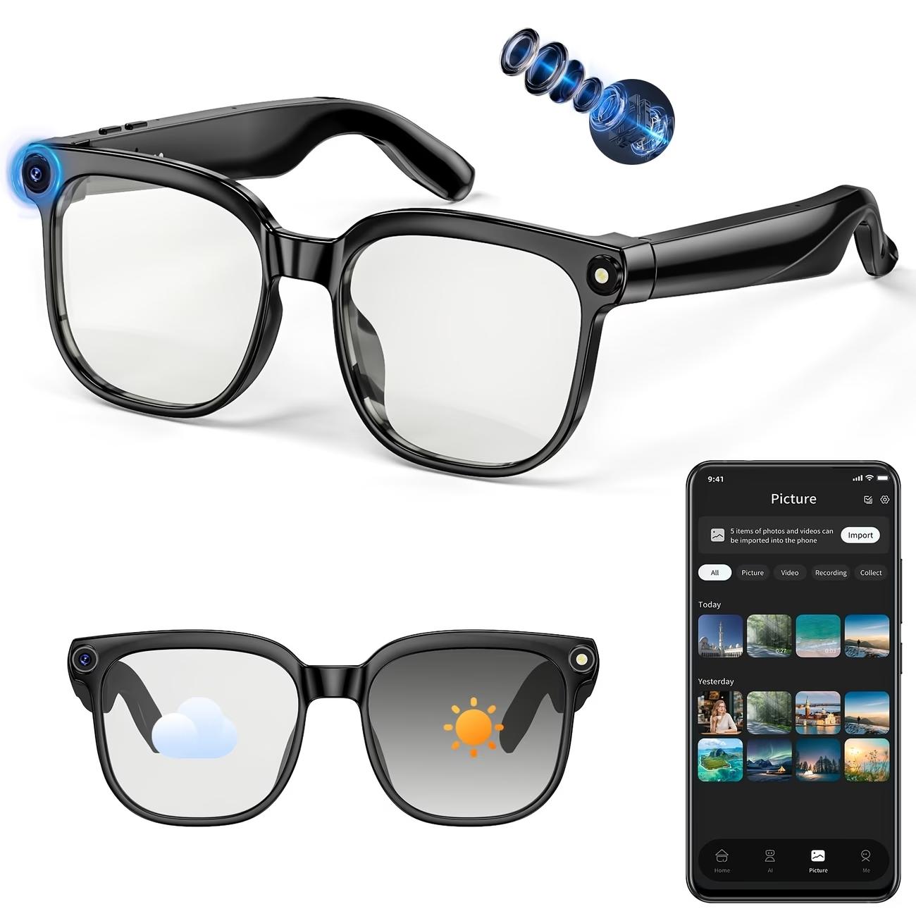 Exploratory AI glasses equipped with Bluetooth and wearable recording functions, while providing UV protection and real-time translation