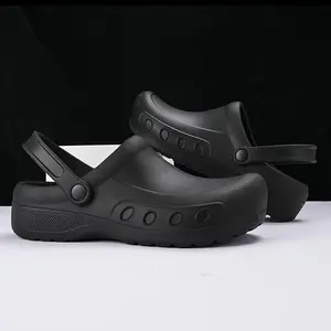 [Comfortable Chef Clogs] Breathable Unisex EVA Chef Clogs |   Non-Slip Sole, Adjustable Strap, Chunky Heel for All Seasons, Perfect for Cooking and Cleaning, Durable EVA Material