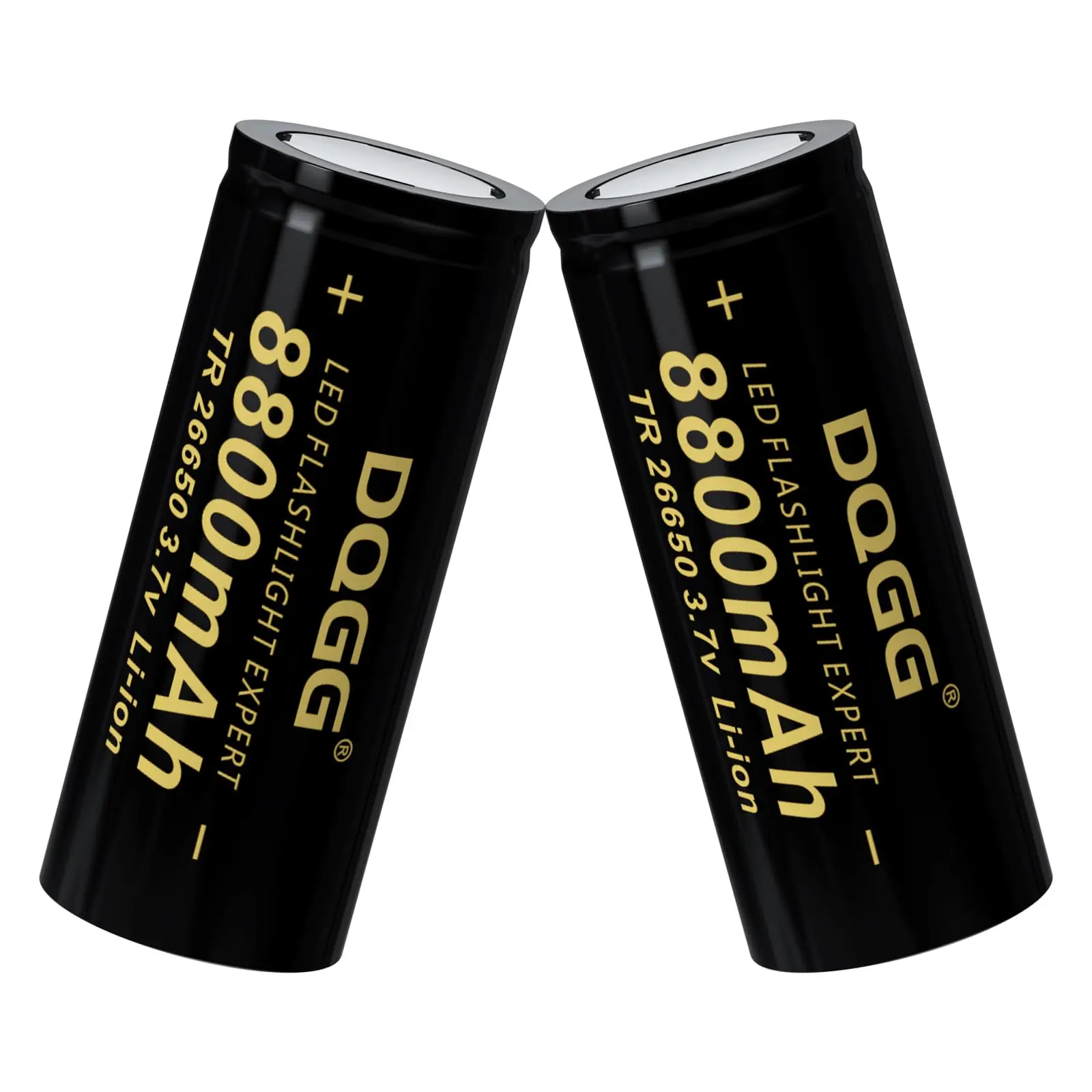 26650 Rechargeable 8800mah Flat Top 2 Pack 3.7volt For Led Flashlight Headlamp