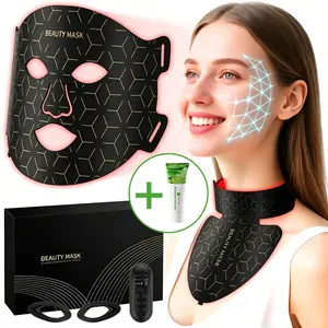 AYYHG Red Light Therapy Face Mask with Box - 850nm NIR 7-LED Facial & Neck Beauty Device, Anti-Aging, Skin Firming, Radiant Glow, Rechargeable, Remote Control, Home Use Skincare for All Skin Types