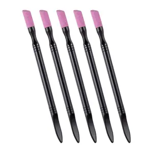 5 Pieces Cuticle File Stone Nail File Stone Cuticle Pusher Nail Grinding Pen