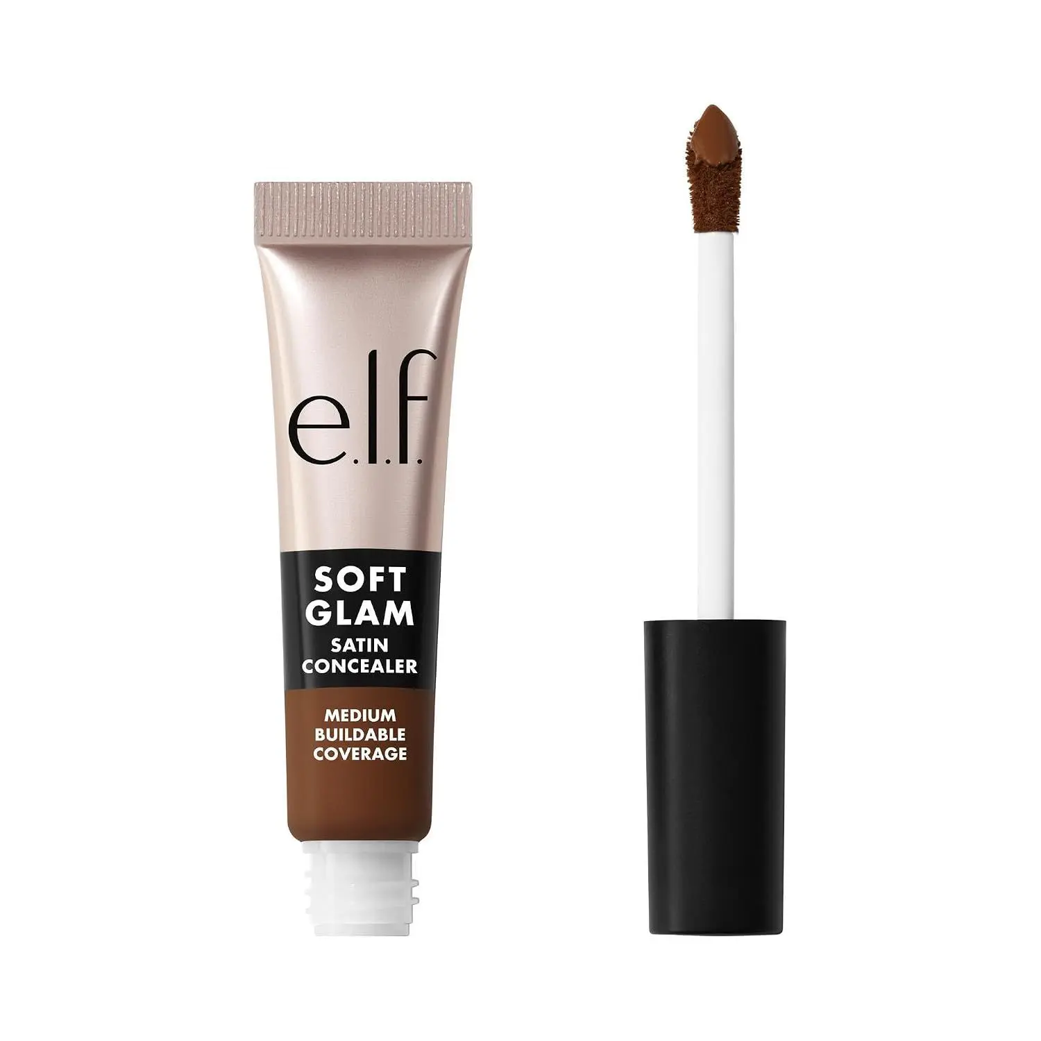 e.l.f. Soft Glam Satin Concealer, Medium Coverage For Blemishes & Under-Eye, Crease-Resistant, Long Lasting, Vegan & Cruelty-Free, 45 Tan Warm
