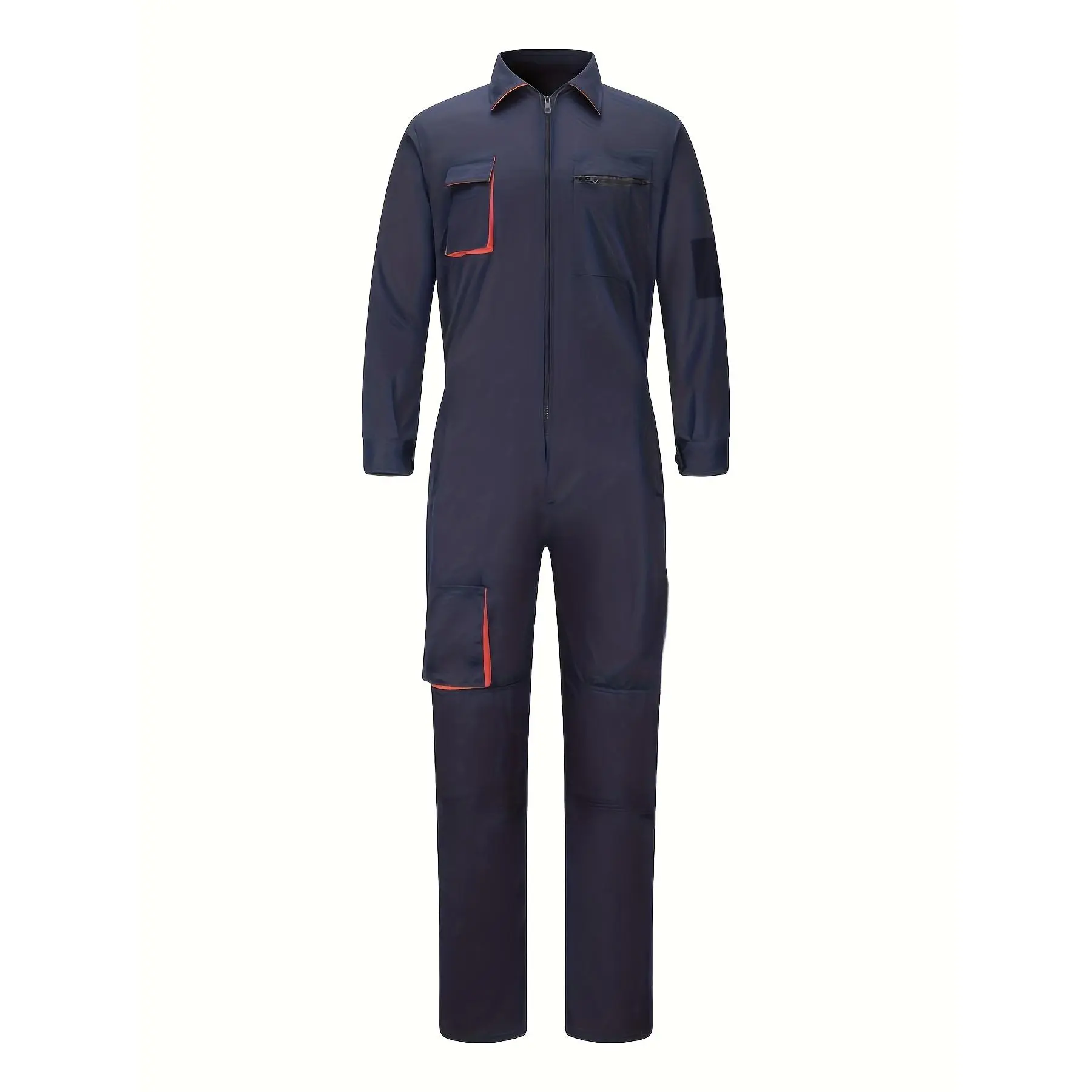Men'S and Women'S Work Dungarees Site Blue Workshop Suit Work Trousers Suspenders Overalls Color Block Jumpsuit for Gardening, Post office, Car Repair Shop