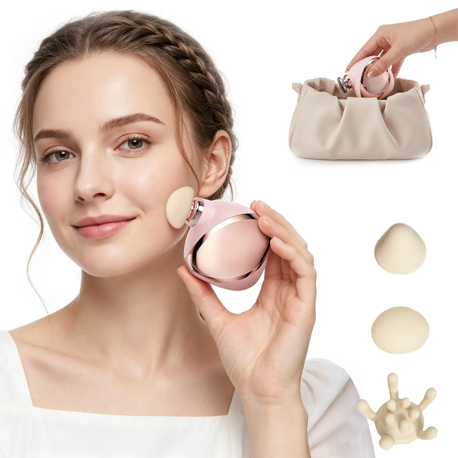 Mini Massage Gun – A portable vibrating massager; a compact, lightweight tool for muscle relaxation and care. Easy to carry and ideal as a gift; a pink vibrating massage wand.