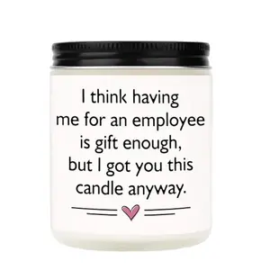 Scented Candles - Decorative Boss Gifts for Women Men, Funny Birthday Gift for Best Boss Lady, Christmas Cool Gifts for Bosses Female- Lavender Natural Soy Wax Candle Decoration Aroma