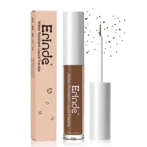 Erinde Faux Freckle Pen Waterproof - Fake Freckles Pen Stamp Liquid, Long-Lasting Natural-Looking Fast-Drying Faux Freckles Face Makeup, Vegan Formula, All Skin Tones, 01 Saddle Brown