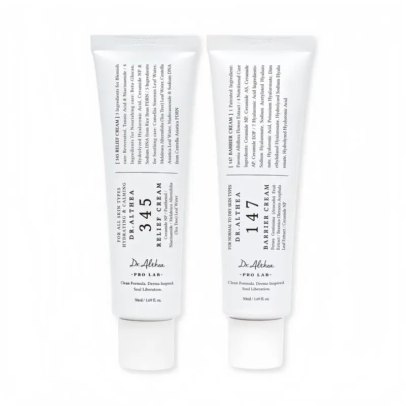 Dr. Althea 345+147 Barrier Facial Moisturizer Cream-Korean Vegan Daily Calming Skincare , Deep Hydrating with Hyaluronic Acid & Ceramides, Soothes Facial Skin Barrier, Soothing for All skin Types