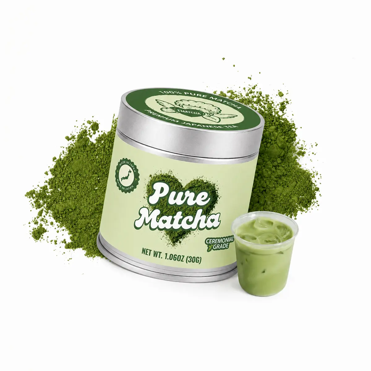 Angel's Harvest Pure Green Matcha Powder for Calm Energy and Clean Focus | Natural, Ceremonial-Grade, Single Origin Uji | 30g | 30 Servings