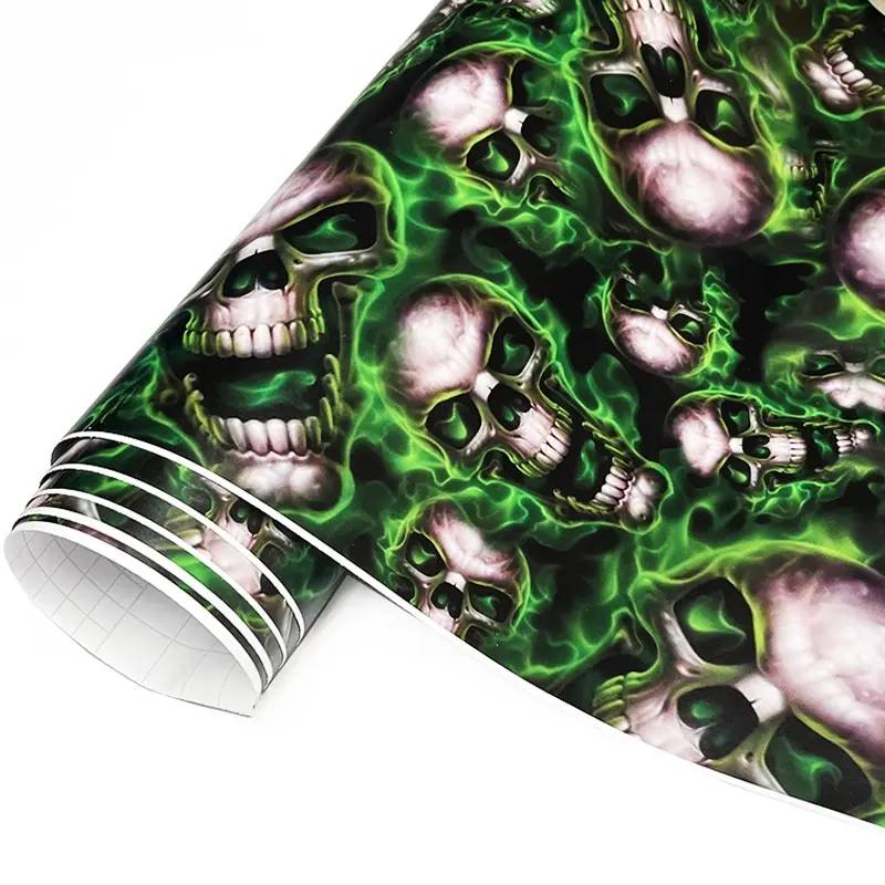 Skull Sticker Bomb Graffiti PVC Vinyl Wrap Film With Air Release Self Adhesive DIY Decal for Cars Car Motorcycle Automotive Decoration Furniture Decoration Sticker Car Decals Automobile Decals