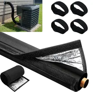 10×72 inches 3-layer HVAC copper pipe insulation sleeve protective cover, includes 4 adjustable nylon straps, 600D waterproof thermal Oxford fabric, suitable for mini split and central air conditioning systems tiktokshopspringglowup