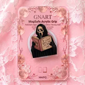 Spooky Slasher Phone Grip Dark Romance Bookish Gift Acrylic MagSafe Holder Horror Movie Villain Phone Stand Grim Reaper Kindle Grip Gift for Bookworms