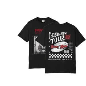 Bruno Romantic Tour 2026 T-Shirt, Bruno The Romantic Tour T-shirt 2026, Tour Dates In the Back, Two Sided Tee, Pop Singer Fan Gift Shirt, Fan Mars Tee