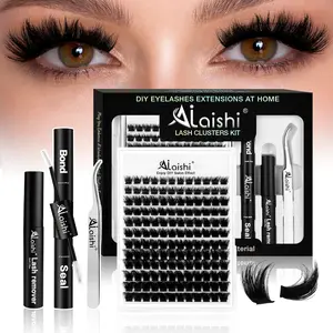 【Live Exclusive】Ailaishi  DIY Cluster Lashes Volume Waterproof Long-Lasting Lash Extension D Curl Mixed Length False Eyelashes with Bond and Seal & Remover &Tweezers, Cosmetic, #DealsForYouDays