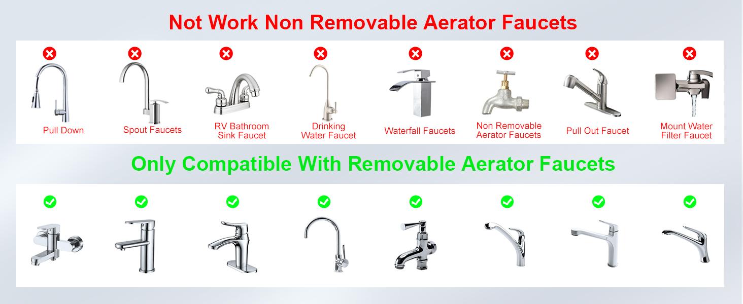 Swivel Faucet Aerator,3-function Faucet Nozzle,360° Big Angle Rotate Kitchen Sink Faucet Attachment,Faucet Extender for Kitchen 55/64 inch Female Thread,Kitchen Sink Aerator