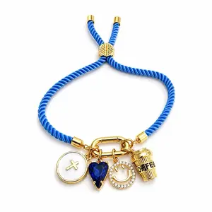 Custom Rope Bangle - Adjustable Charm Bracelet- Pick Your Bangle + Charms - Thin & Subtle or Thick & Statement Styles - Everyday Jewelry - Build Your Own LIVE!