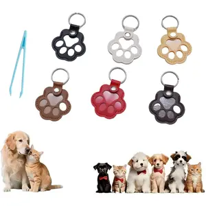 6 count  Hair Storage ,  Paw Shaped Leather ,  Memorial Collection Key Chain,  Memorial Gifts for Bag Purse Paw Charm Key Holder,  Ever Key Chain