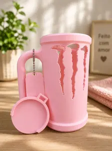 Can Holder with Handle & Keychain – Cute Glow Design kit Can Holder with Handle & Keychain – Cute Glow Design kit