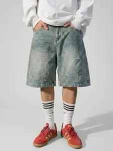 CAONAT Men’s Denim Shorts – Loose Fit Casual Jean Shorts, Lightweight Summer Streetwear Shorts for Daily Wear, Baggy Jorts,summervibes