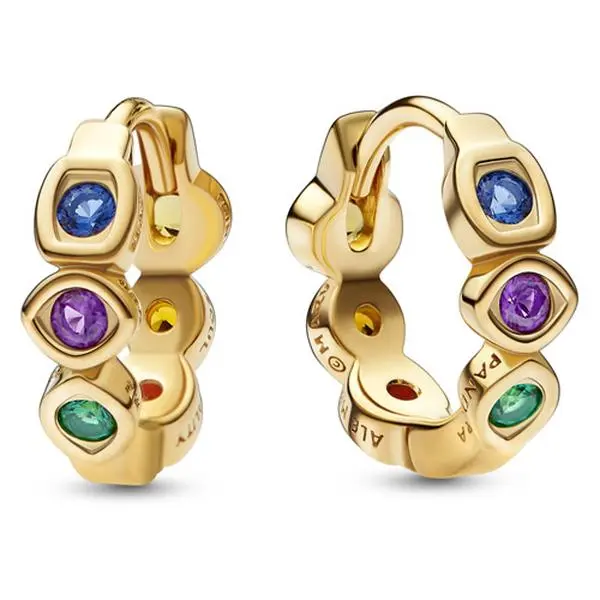 Pandora Marvel The Avengers Infinity Stones Hoop Earrings 262567C01