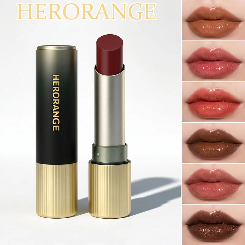 6-Piece Glossy Lip Stain Set, Lipstick with Low Saturation Colors, Transfer-Resistant Hydrate Formula, Shiny Finish, Waterproof, Lip Care for All Skin Types, Ideal for Fall, Halloween Parties & Gifting