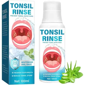 Tonsil Stone Remover, Natural Mouthwash or Oral Rinse Liquid to Help Soothe Tonsils, Remove Bad Breath and Relieve Dry Mouth Routine Gentle